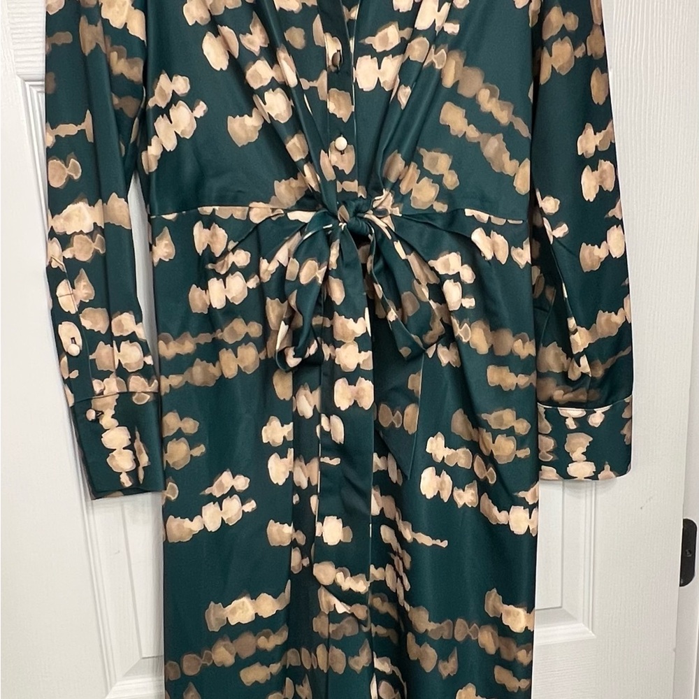 Donna Karan Gathered Midi shirt Dress